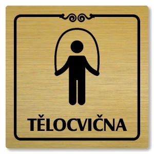 Tělocvična, 100x100mm, zlatá, Texas
